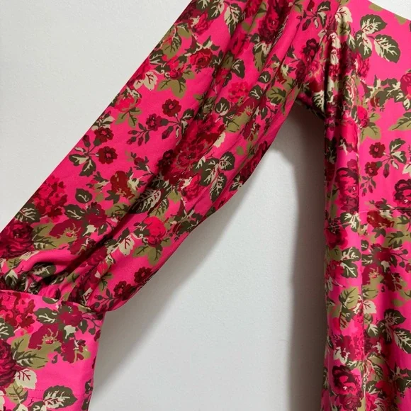 Smith & Quinn The Marigold Midi Dress Women Small Floral Balloon Sleeve Square N - Picture 5 of 13